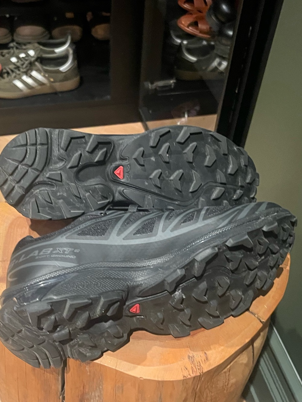 Salomon Black Trail Runners with Blue and Yellow Accents - Picture 3 of 4